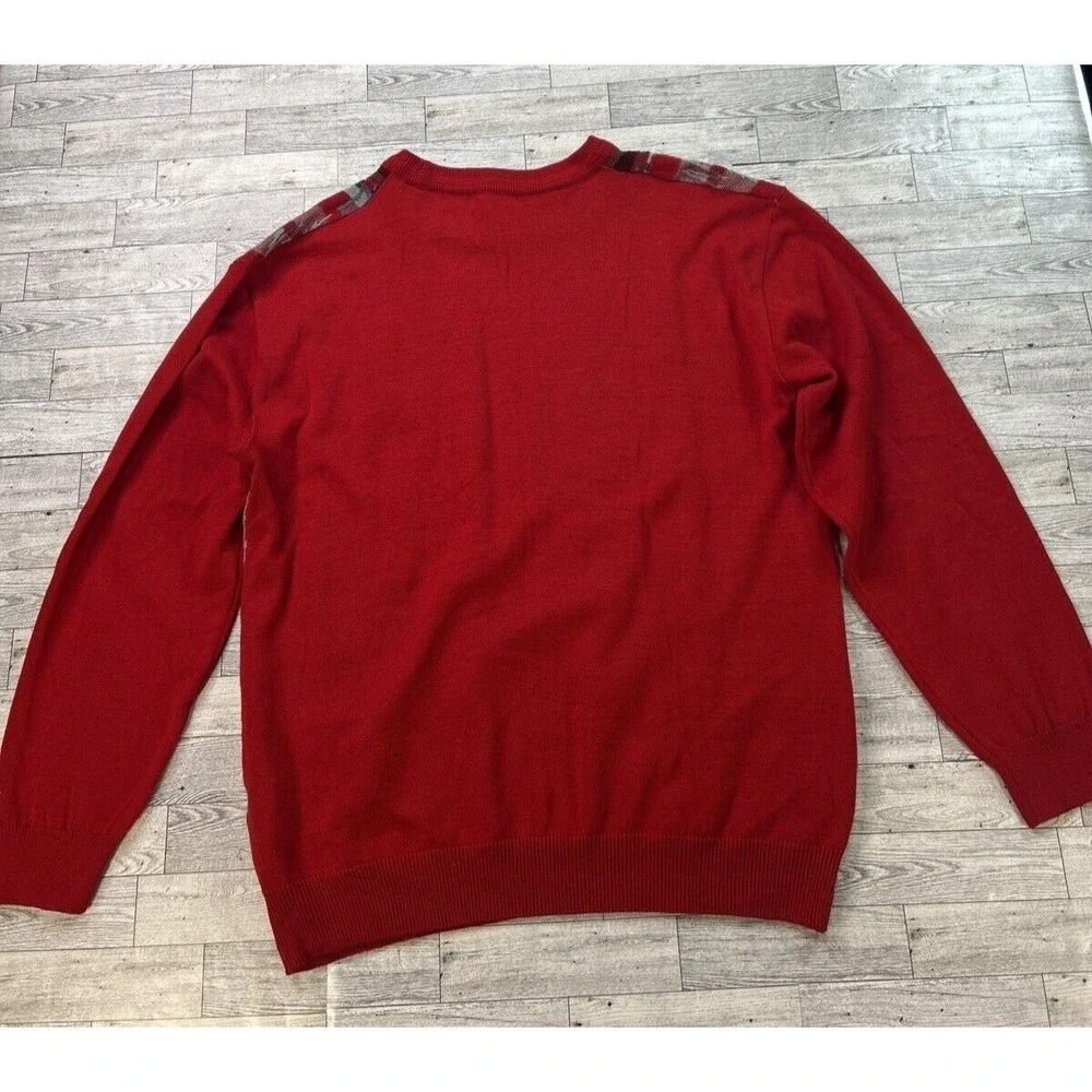 Pelleti Red Abstract‎ Knit Sweater – Men's 2XL